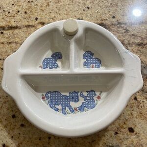 Excello Porcelain Little Boy Blue Baby feeding dish
1940s/50s